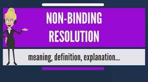 Image result for non binding resolution